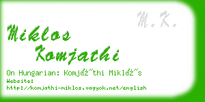 miklos komjathi business card